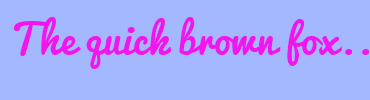 Image with Font Color F215EE and Background Color A4B8FF